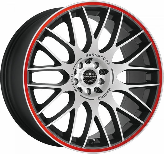 Barracuda Karizzma mattblack-polished / Color Trim rot - DS20 8.5x19 ET18 - LK5/110 ML72.6