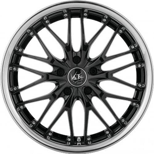 Barracuda Voltec T6 higloss black inox lip - DS20 Alufelge 9x18 Zoll ET18 LK 5x120 ML72.6 – Bild 2