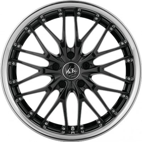 Barracuda Voltec T6 higloss black inox lip - DS20 Alufelge 9x18 Zoll ET18 LK 5x120 ML72.6 – Bild 2