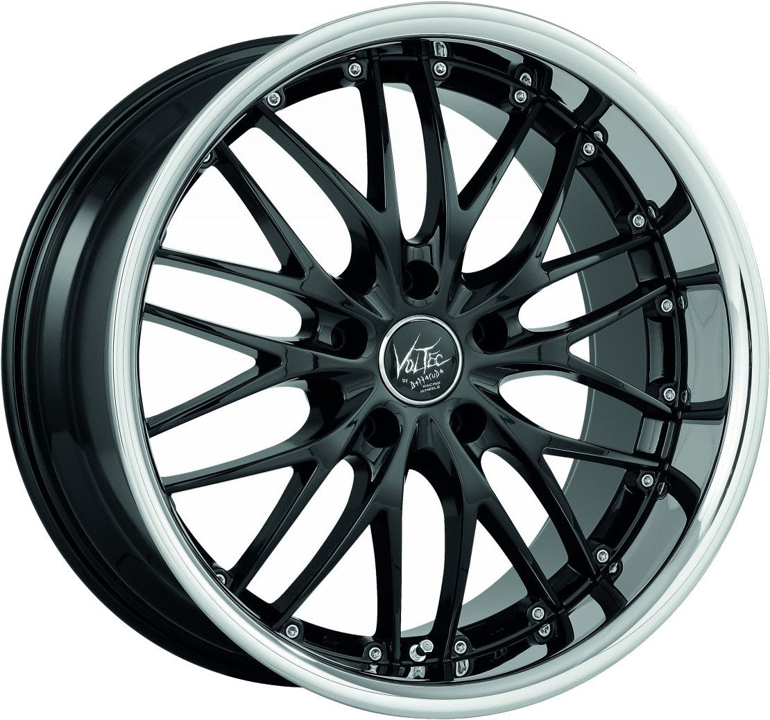 Barracuda Voltec T6 higloss black inox lip - DS10 Alufelge 8x19 Zoll ET28 LK 5x120 ML72.6