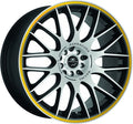 Barracuda Karizzma mattblack-polished / Color Trim gelb - DS10 Alufelge 8.5x19 Zoll ET30 LK 5x108 ML73.1