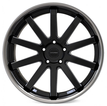 Corspeed Deville Inox mattblack PureSport gefräst 10x20 ET40 - LK5/114.3 ML73.1