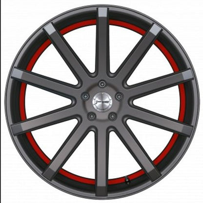Corspeed Deville gunmetal / Undercut Color Trim rot - DS10 Alufelge 10.5x22 Zoll ET30 LK 5x112 ML73.1 – Bild 2