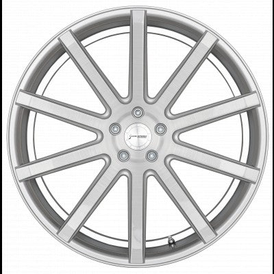 Corspeed Deville silver-brushed-surface / Undercut Color Trim weiss - DS15 10.5x20 ET25 - LK5/112 ML73.1