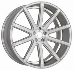 Corspeed Deville silver-brushed-surface / Undercut Color Trim weiss Alufelge 10.5x21 Zoll ET45 LK 5x108 ML73.1