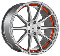 Barracuda Project 2.0 silver brushed / Undercut Color Trim rot Alufelge 9x20 Zoll ET40 LK 5x115 ML73.1