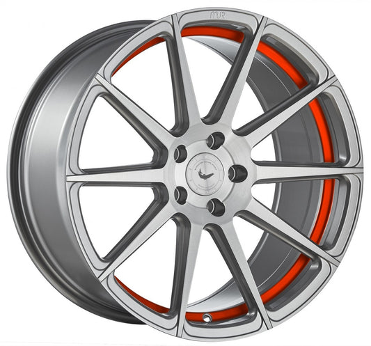 Barracuda Project 2.0 silver brushed / Undercut Color Trim rot - DS10 9x20 ET25 - LK5/112 ML73.1