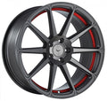 Barracuda Project 2.0 mattgunmetal / Undercut Color Trim rot - DS10 Alufelge 9x20 Zoll ET25 LK 5x120 ML72.6