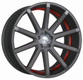 Corspeed Deville gunmetal / Undercut Color Trim rot 10.5x22 ET15 - LK5/112 ML73.1