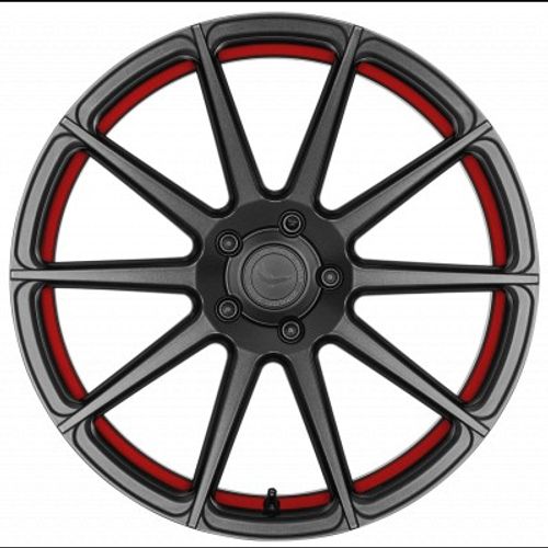 Barracuda Project 2.0 mattgunmetal / Undercut Color Trim rot - DS15 Alufelge 8.5x19 Zoll ET30 LK 5x112 ML73.1 – Bild 2