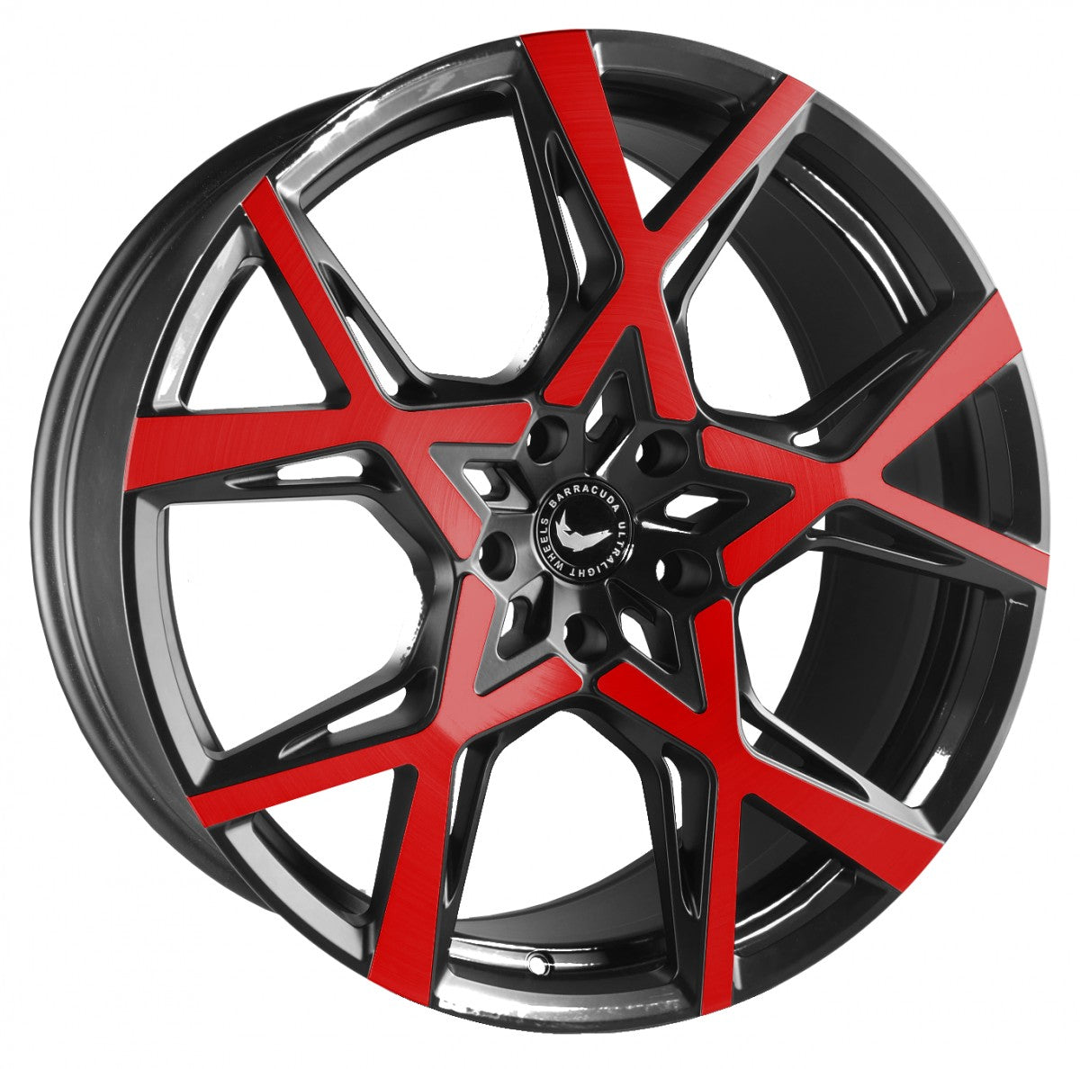 Barracuda Project X gloss black flashred 10x22 ET40 - LK5/114.3 ML73.1