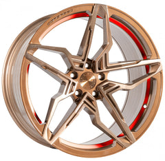Corspeed Kharma higloss-bronze brushed surface undercut trimline red Alufelge 8.5x19 Zoll ET40 LK 5x120 ML72.6