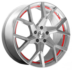 Barracuda Tzunamee EVO silver brushed undercut trimline red Alufelge 8.5x19 Zoll ET40 LK 5x120 ML72.6