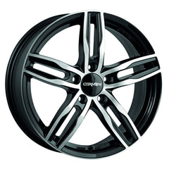 Carmani 14 Paul black polish Alufelge 7.5x17 Zoll ET55 LK 5x108 ML63.4