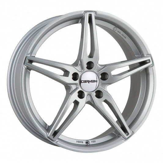 Carmani 15 Oskar kristall silber Alufelge 8.5x18 Zoll ET43 LK 5x112 ML66.6