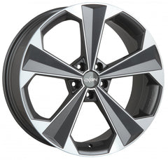 Oxigin 22 OXRS titan polish Alufelge 8.5x19 Zoll ET45 LK 5x108 ML72.6