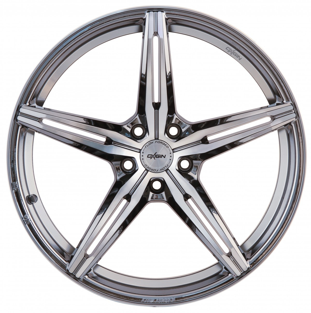 Oxigin 23 Diamond black chrome polish 9.5x19 ET35 - LK5/112 ML66.6