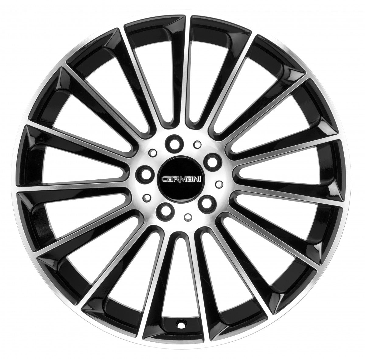 Carmani 17 Fritz black polish 8x18 ET43 - LK5/112 ML66.6