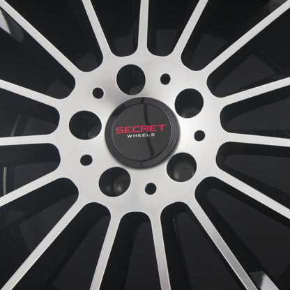 Secret Wheels SW1 Black Polished Alufelge 9x18 Zoll ET35 LK 5x112 ML66.6 – Bild 5