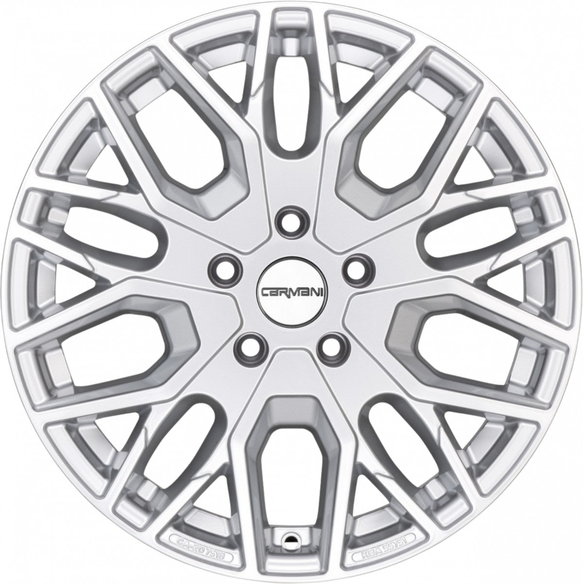 Carmani 20 Ludwig HL white silver Alufelge 7.5x18 Zoll ET51 LK 5x112 ML66.6 – Bild 2