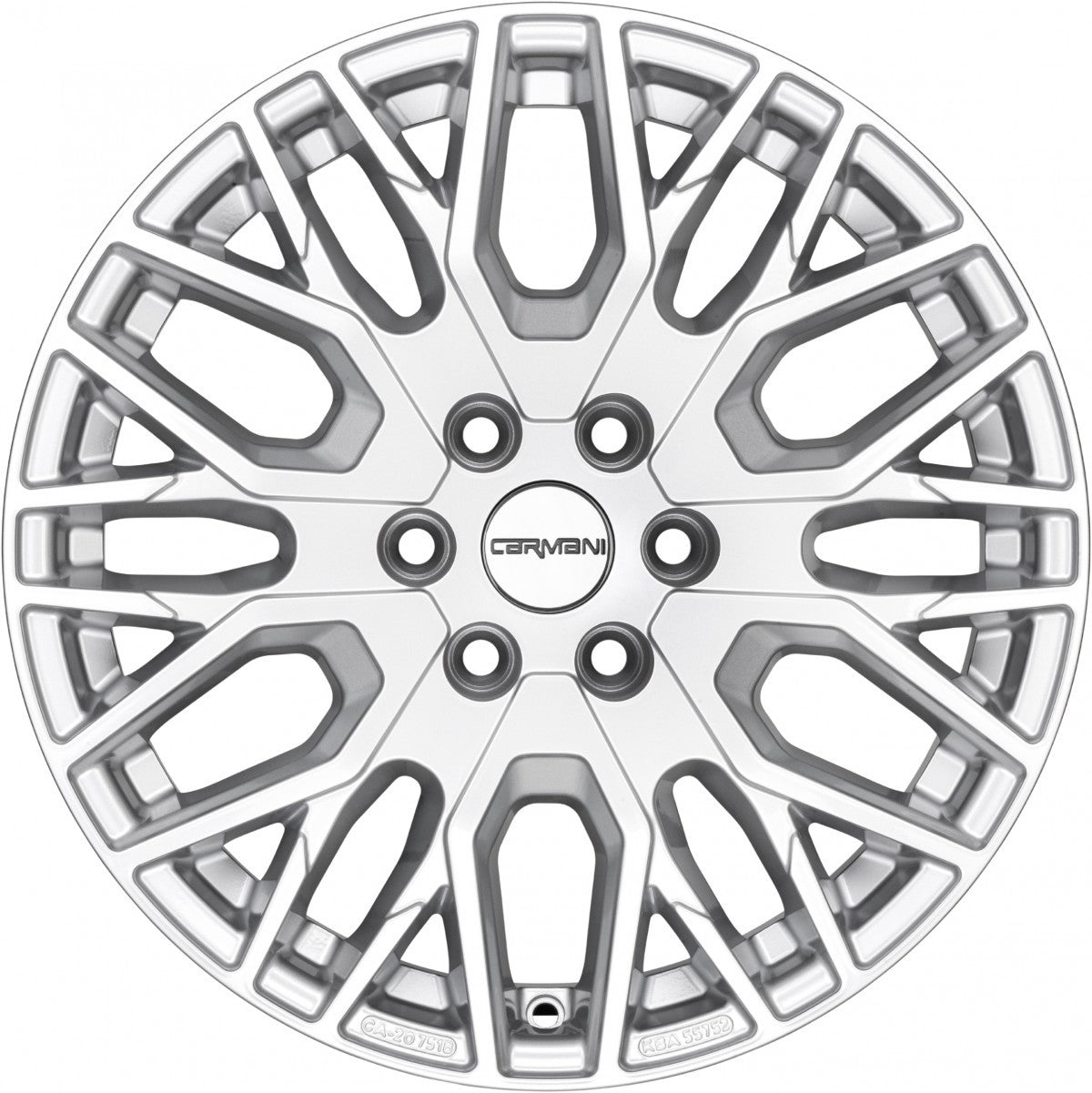 Carmani 20 Ludwig HL white silver Alufelge 7.5x18 Zoll ET51 LK 5x112 ML66.6 – Bild 4