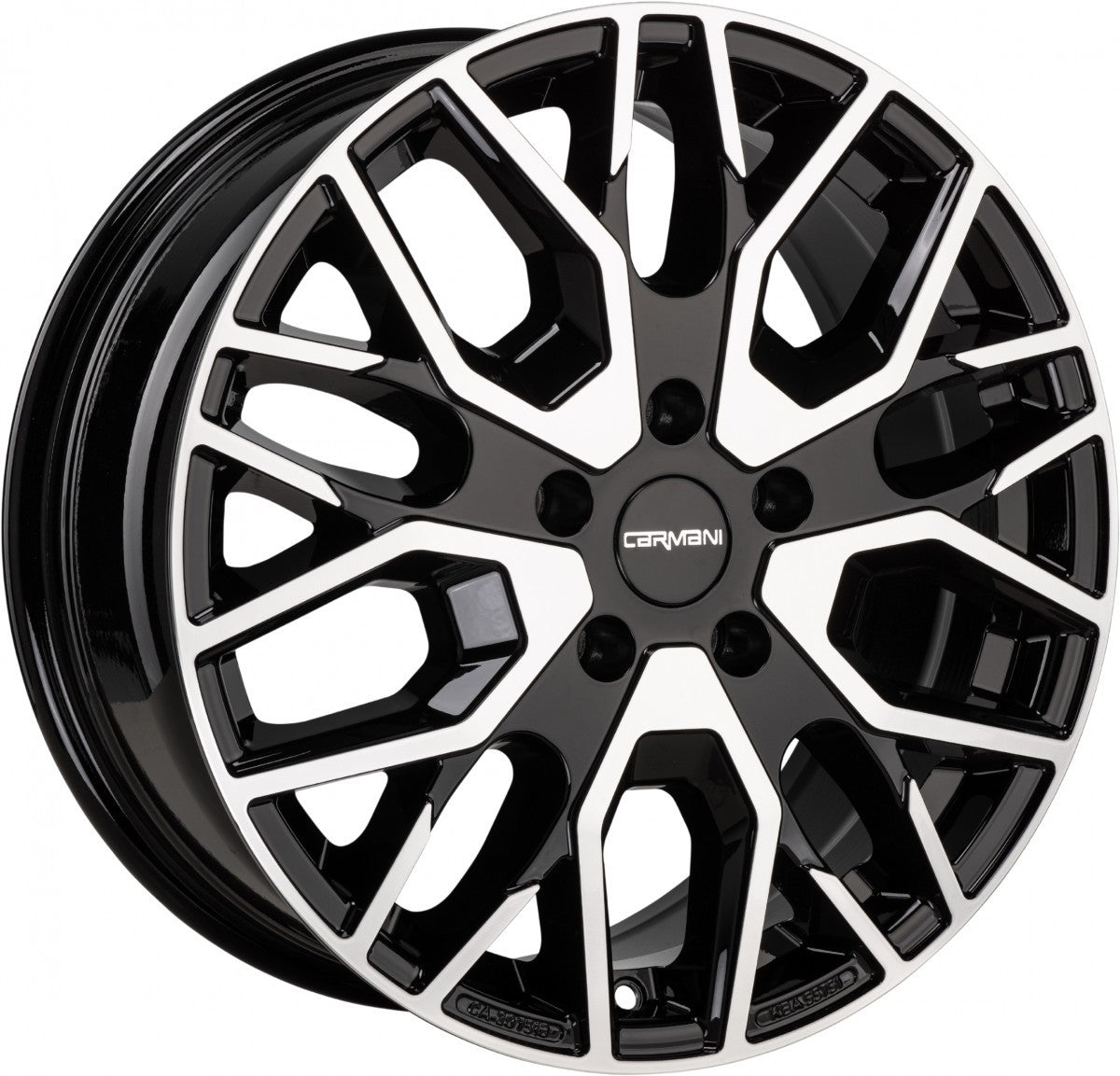 Carmani 20 Ludwig HL black polish Alufelge 7.5x18 Zoll ET40 LK 5x114.3 ML72.6