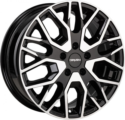 Carmani 20 Ludwig HL black polish Alufelge 7.5x18 Zoll ET40 LK 5x114.3 ML72.6