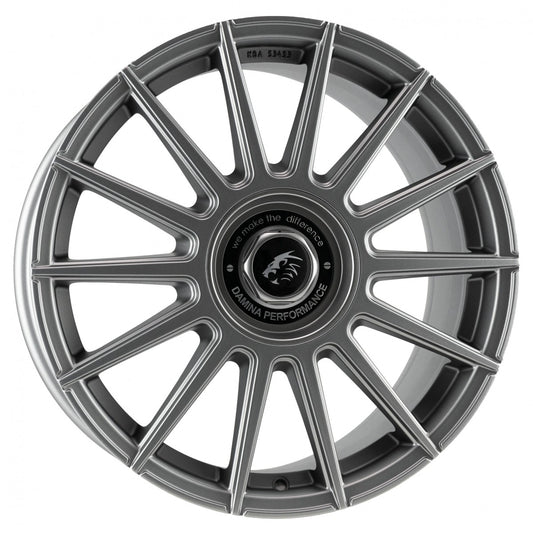 Damina Performance DM09 matt grey - Inlay black 8.5x19 ET35 - LK5/112 ML72.6