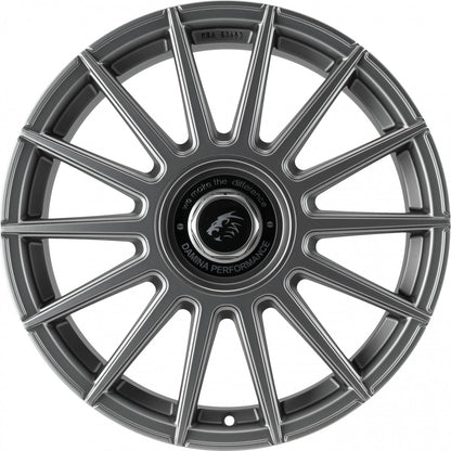 Damina Performance DM09 matt grey - Inlay black 8.5x19 ET35 - LK5/112 ML72.6