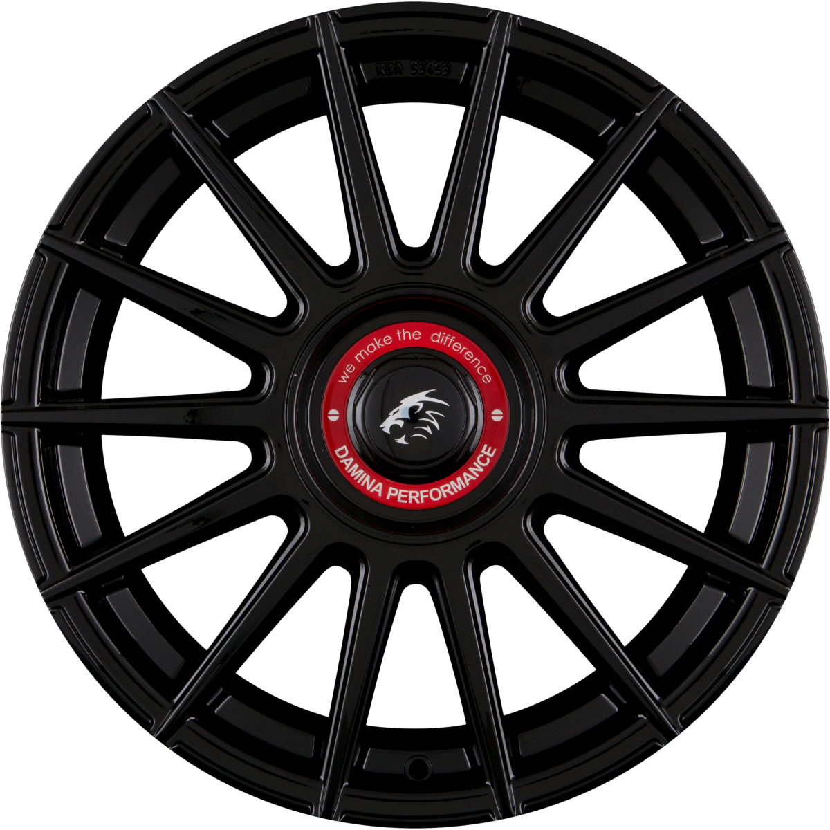 Damina Performance DM09 Black Painted Red Ring Alufelge 8x18 Zoll ET30 LK 5x112 ML72.6 – Bild 3