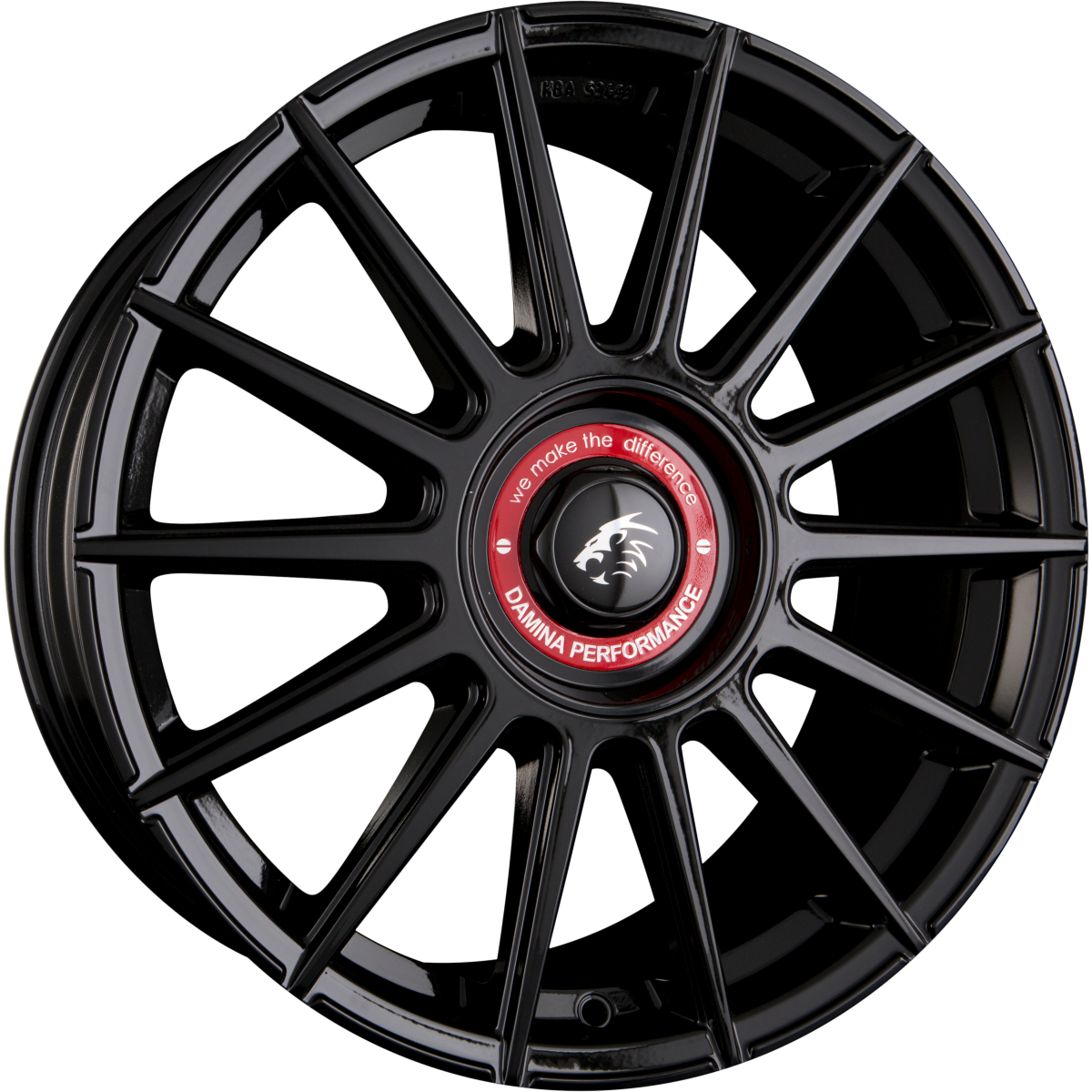 Damina Performance DM09 Black Painted Red Ring Alufelge 8x18 Zoll ET30 LK 5x112 ML72.6 – Bild 4