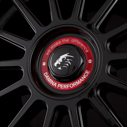 Damina Performance DM09 Black Painted Red Ring Alufelge 8x18 Zoll ET30 LK 5x112 ML72.6 – Bild 6