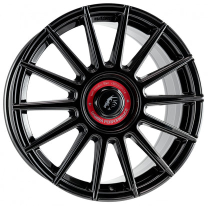 Damina Performance DM09 black - Inlay red 8.5x19 ET35 - LK5/112 ML72.6