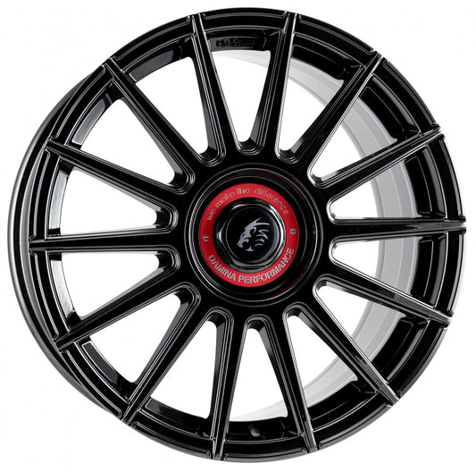 Damina Performance DM09 black - Inlay red 8.5x19 ET35 - LK5/112 ML72.6