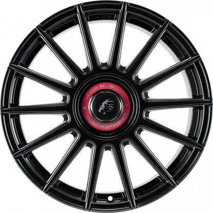 Damina Performance DM09 black - Inlay red 8.5x19 ET35 - LK5/112 ML72.6