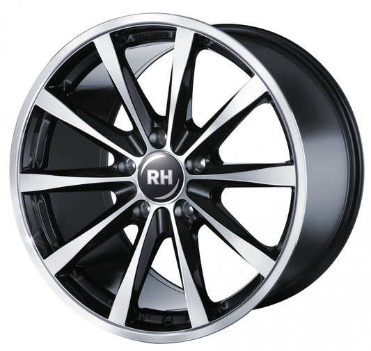 RH Alurad GT schwarz voll poliert 11x20 ET66 - LK5/130 ML71.5