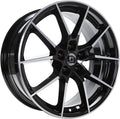 Diewe Wheels Alla NERO S MACHINED - Schwarz Glanz Frontpoliert Alufelge 8x19 Zoll ET35 LK 5x112 ML66.6