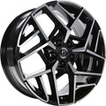 Diewe Wheels Nora NERO S MACHINED - Schwarz Glanz Frontpoliert Alufelge 8x19 Zoll ET34 LK 5x112 ML66.6