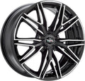 Diewe Wheels Predator NERO S MACHINED - Schwarz Glanz Frontpoliert Alufelge 9x19 Zoll ET40 LK 5x120 ML72.6