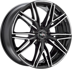 Diewe Wheels Predator NERO S MACHINED - Schwarz Glanz Frontpoliert Alufelge 9x19 Zoll ET40 LK 5x120 ML72.6