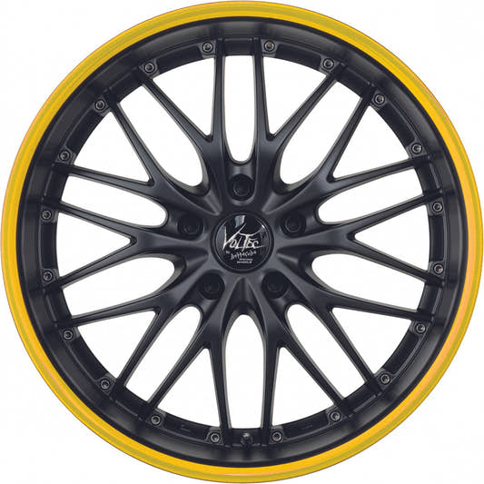 Barracuda Voltec T6 mattblack PureSports / Color Trim gelb 8x17 ET40 - LK5/112 ML73.1