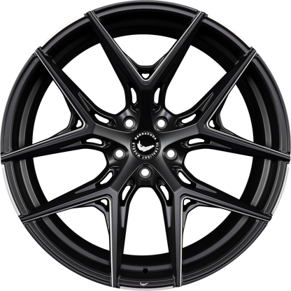 Barracuda Razzer mattblack PureSports gefräst Alufelge 8.5x19 Zoll ET33 LK 5x112 ML73.1 – Bild 6
