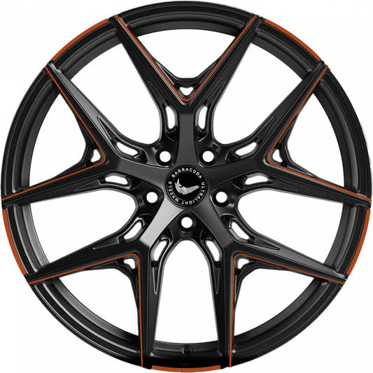 Barracuda Razzer mattblack copper PureSports gefräst Alufelge 9.5x21 Zoll ET27 LK 5x112 ML73.1