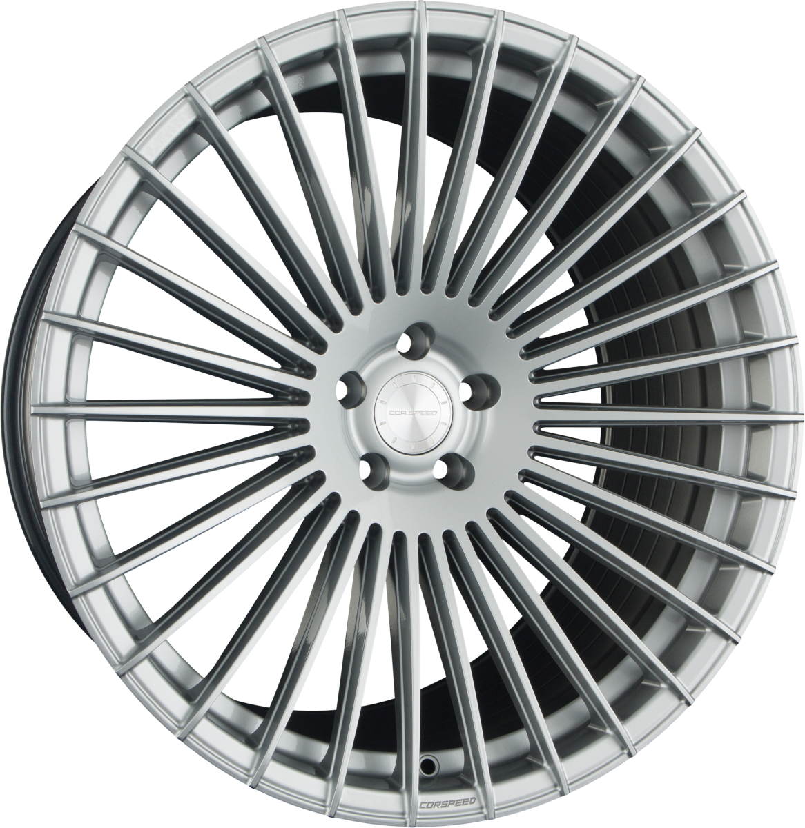 Corspeed Atmos silver Alufelge 9.5x21 Zoll ET35 LK 5x112 ML73.1 – Bild 5