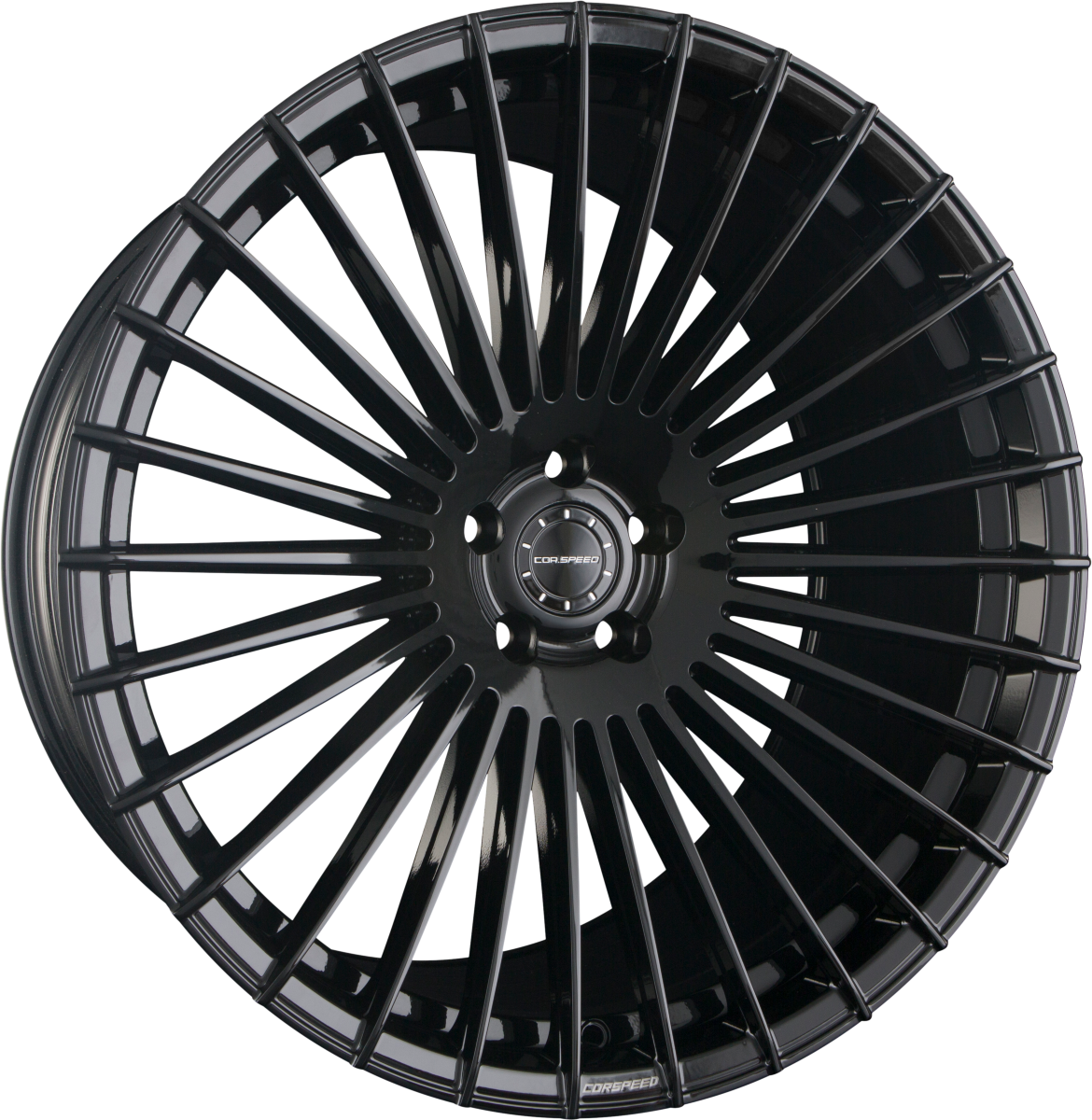 Corspeed Atmos higloss-black Alufelge 9.5x21 Zoll ET25 LK 5x112 ML73.1 – Bild 5