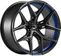 Barracuda Razzer mattblack undertcut trimline blau PureSports gefräst Alufelge 10x20 Zoll ET15 LK 5x112 ML73.1