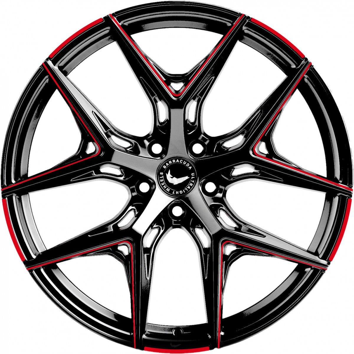 Barracuda Razzer flash red PureSports gefräst 8.5x19 ET40 - LK5/108 ML73.1