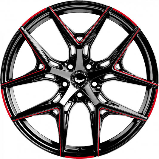 Barracuda Razzer flash red PureSports gefräst 9.5x22 ET38 - LK5/120 ML74.1
