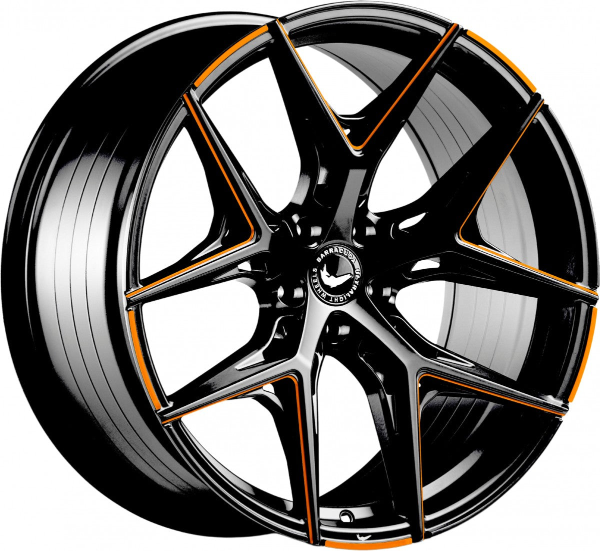 Barracuda Razzer flash orange PureSports gefräst Alufelge 10.5x21 Zoll ET15 LK 5x112 ML73.1