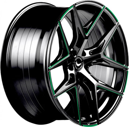 Barracuda Razzer flash green PureSports gefräst 10.5x22 ET40 - LK5/120 ML74.1